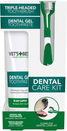 Vet's Best® Zahnpflege Set für Hunde - Zahnbürste und Zahnpasta