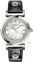Versace P5Q99D001S009 Vanity Silverfärgad/Läder Ø35 mm