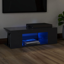 vidaXL TV-bänk med LED-belysning grå 90x39x30 cm