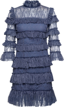 Carmine Frill Mini Lace Dress Dresses Lace Dresses Blå By Malina*Betinget Tilbud