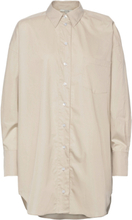 Ellinor Cotton Langermet Skjorte Beige House Of Dagmar*Betinget Tilbud