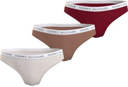 Tommy Hilfiger 3P Recycled Essentials Bikini Natur/Rot Large Damen