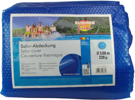 Summer Fun Copertura Solare per Piscina Rotonda 300 cm in PE Blu