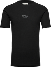 Halo Waffle Tee T-shirts Short-sleeved Svart HALO*Betinget Tilbud