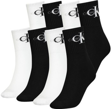 Calvin Klein Strømper 4P Monogram Socks Gift Box Sort/Hvid One Size Dame
