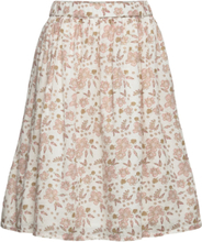 Skirt Flower Woven Dresses & Skirts Skirts Midi Skirts Cream En Fant