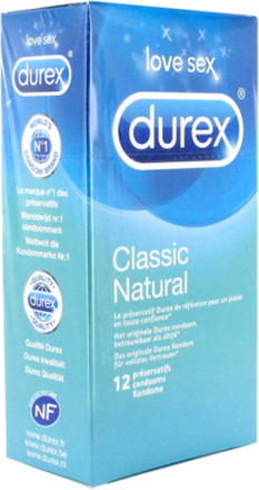 Classic Durex Natural Kondomer 12st