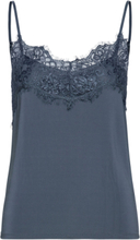 Slclara Singlet T-shirts & Tops Sleeveless Blå Soaked In Luxury*Betinget Tilbud