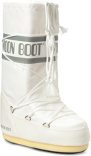 Mb Moon Boot Nylon Vinterstøvletter Med Snøring Hvit Moon Boot*Betinget Tilbud