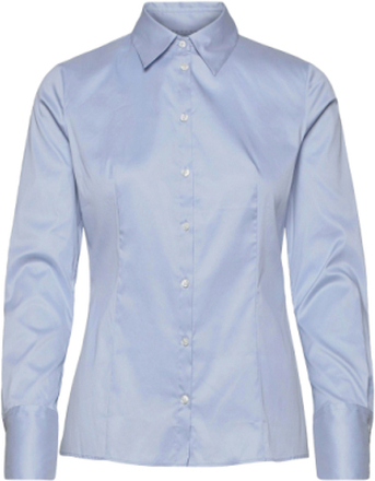 The Fitted Shirt Langermet Skjorte Blå HUGO*Betinget Tilbud