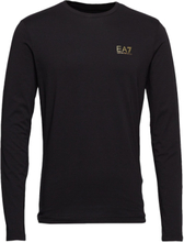 T-Shirts Tops T-shirts Long-sleeved Black EA7