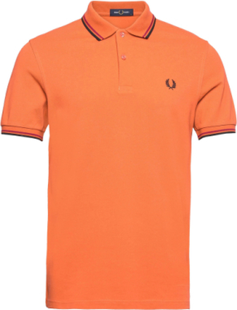 Twin Tipped Fp Shirt Polos Short-sleeved Oransje Fred Perry*Betinget Tilbud