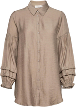 Aviecr Shirt Tops Shirts Long-sleeved Beige Cream