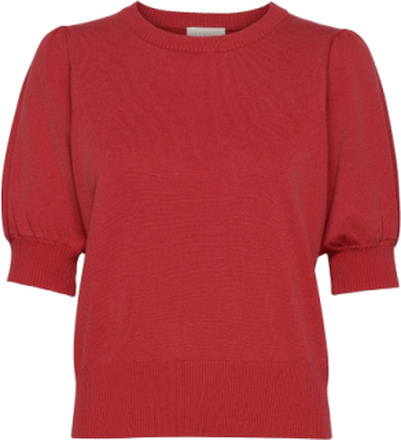 Liva Strik T-Shirt Pullover Rød Minus*Betinget Tilbud