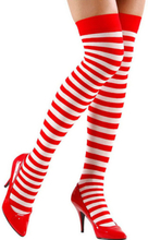 Stripete Røde & Hvite Over-Knee Strømper