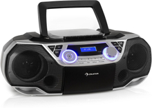 Roadie 2K Boombox CD-player kassettradio DAB/DAB+ FM Bluetooth silver