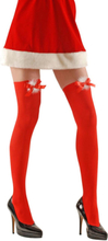 Miss Santa Babe - Røde Strømper med Pynt