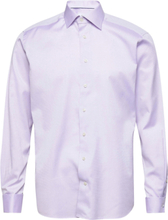 Contemporary Fit Business Dobby Shirt Tops Shirts Business Purple Eton