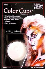 Color Cups 15 gr - Clown White Mehron Oljebasert Ansikt & Kroppssminke