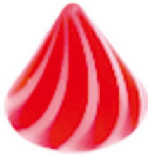 Candy Spike Red - 5 mm Akrylkula till 1,6 mm stång