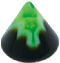 Green Weed Black - 3 mm Akrylkula till 1,2 mm stång