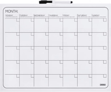 DESQ Rammeløs magnetisk kalendertavle 40x50 cm hvit