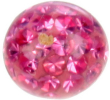 Shiny Stones Rosa - 4 mm Akrylkula till 1,2 mm stång