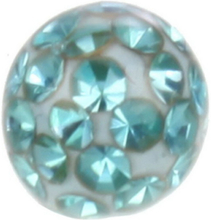 Shiny Stones Ljus Blå - 4 mm Akrylkula till 1,2 mm stång