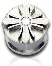 Spinning Cross - Piercing Plugg - Strl 6 mm