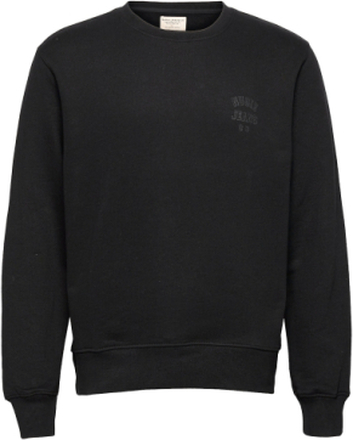 Frasse Logo Sweatshirt Black Sweat-shirt Genser Svart Nudie Jeans*Betinget Tilbud