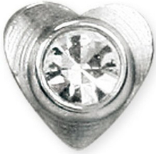 Heart With Stone - Silverfärgad Dermal Anchor Kula