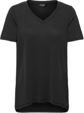 Slcolumbine Over T-Shirt Ss T-shirts & Tops Short-sleeved Svart Soaked In Luxury*Betinget Tilbud