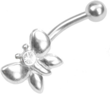 Butterfly with Clear Stone - 1.2 x 8 mm Ögonbrynspiercing