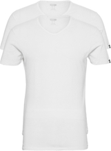 Puma Basic 2P V-Neck T-shirts Short-sleeved Hvit PUMA*Betinget Tilbud