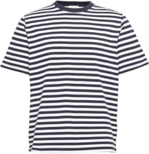 Sami Classic Stripe T-Shirt T-shirts Short-sleeved Marineblå Wood Wood*Betinget Tilbud