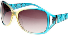 Splitted Color - Turkos Solglasögon Jämförbara med Prada