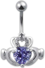 Protected Heart Navelpiercing - Lila