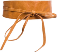 Pcvibs Leather Tie Waist Belt Noos Belte Brun Pieces*Betinget Tilbud