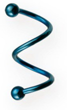 Dual Curve 1.2 x 14 mm - Ljusblå Ögonbrynspiercing