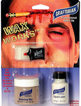 Wax Works - Bumps & Bruises - Graftobian Light Flesh Modellerings Kit 4-Delar