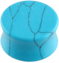 Cracked Howlite Turquoise Stone - Piercing Plugg