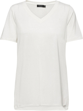 Slcolumbine Over T-Shirt Ss T-shirts & Tops Short-sleeved Hvit Soaked In Luxury*Betinget Tilbud