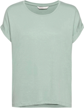 Onlmoster S/S O-Neck Top Jrs T-shirts & Tops Short-sleeved Grønn ONLY*Betinget Tilbud