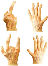 Gigantiska Handskar med böjbara fingrar i Latex - 30 cm