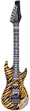 Tigermönstrad Uppblåsbar Gitarr i Svart och Orange- 107 cm