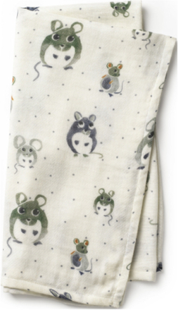 Bamboo Muslin Blanke - Forest Mouse Baby & Maternity Baby Sleep Muslins Muslin Blankets Hvit Elodie Details*Betinget Tilbud