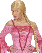 Rapunzel - Blond Parykk med Lang Flette