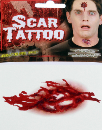 Blodigt Sår m/Ben - Falsk Tatuering