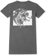 Rick and Morty Portal Fall Women's T-Shirt Dress - Black Acid Wash - S