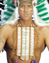 Stor Indianbröstplatta med Pärlor, Krage och Fjädrar